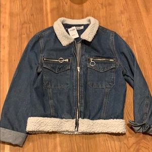 NWT Sherpa Lined Jean Jacket SIZE Medium